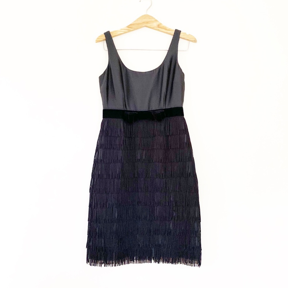 kate spade Black Fringe Midi Dress